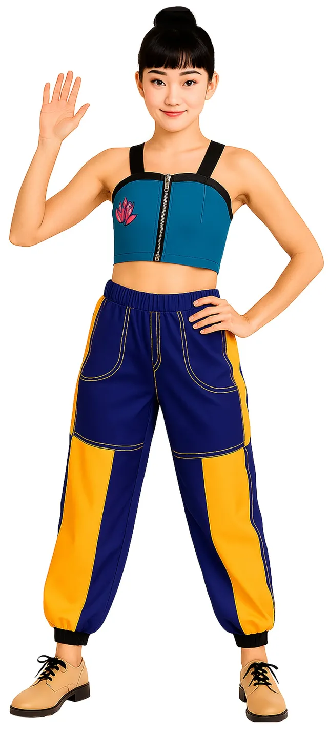 das-kost-mland-damen-k-pop-kost-m-lotus-hose-t-shirt-s image 1