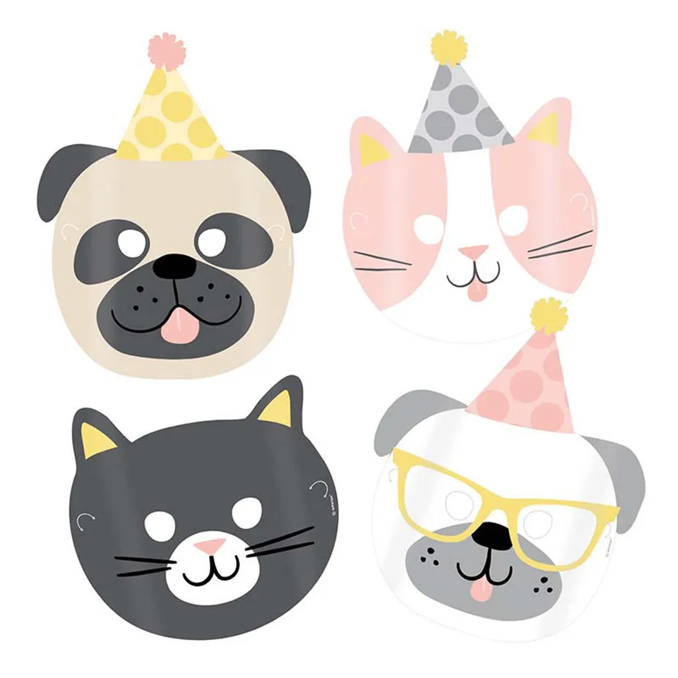 das-kost-mland-hello-pets-masken-pappe-tiere-8-st-ck image 1