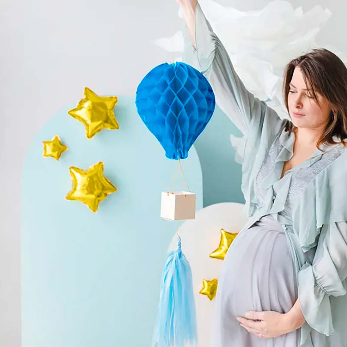 das-kost-mland-wabenball-hei-luftballon-deko-blau-28-cm image 2