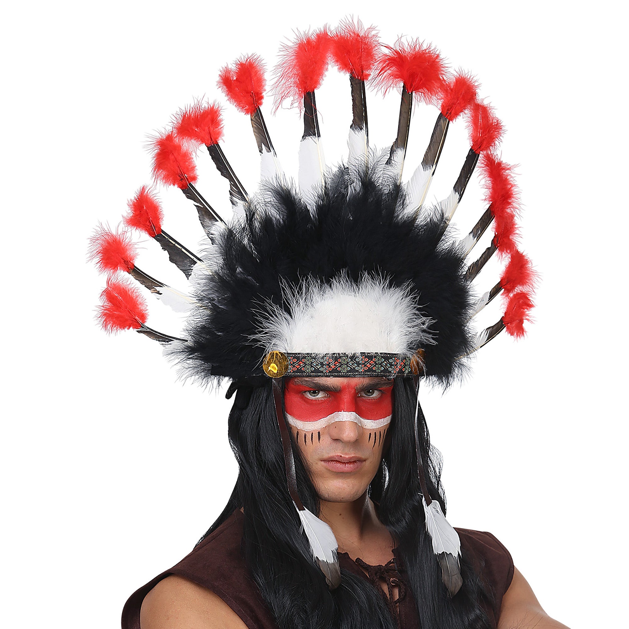 das-kost-mland-indianer-kopfschmuck-federn-kost-m-accessoire image 3
