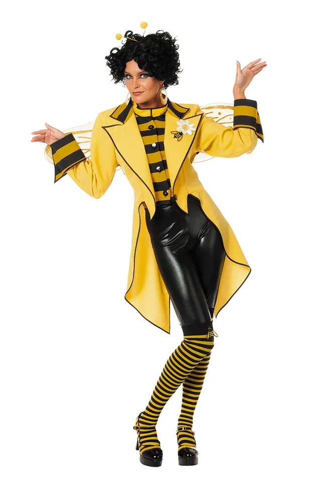 das-kost-mland-bienenk-nigin-frack-kost-m-damen-schwarz-gelb image 1