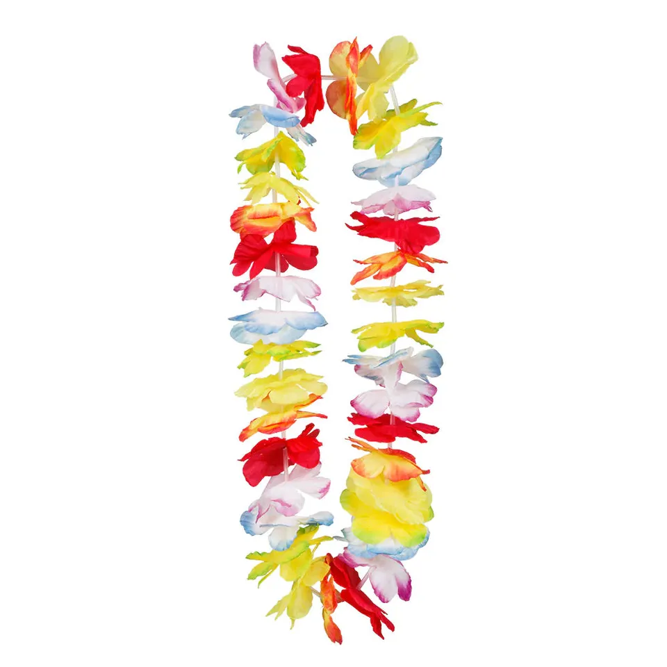 das-kost-mland-accessoires-hawaii-blumenkette-rainbow-de-luxe-bunt image 1