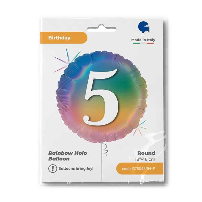 das-kost-mland-dekorationen-folienballon-happy-colourful-rainbow-45cm image 2