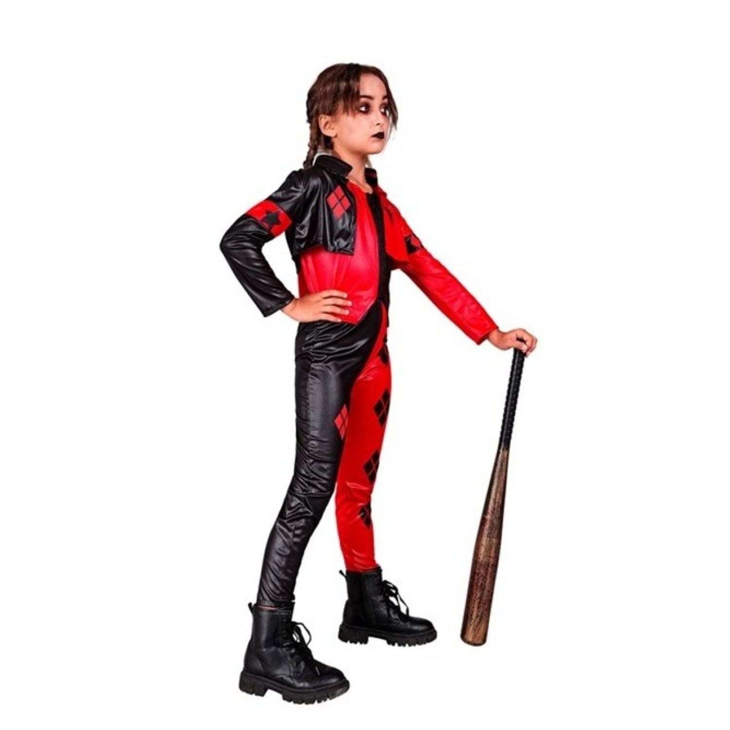 das-kost-mland-jungen-b-ser-harlekin-kost-m-schwarz-rot-128-3-teilig image 3