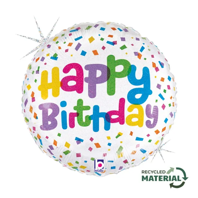 das-kost-mland-confetti-folienballon-happy-birthday-46-cm image 1