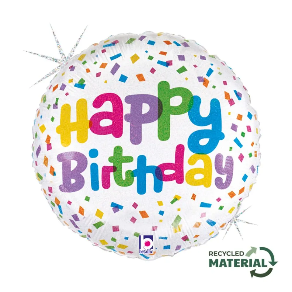 das-kost-mland-confetti-folienballon-happy-birthday-46-cm image 1
