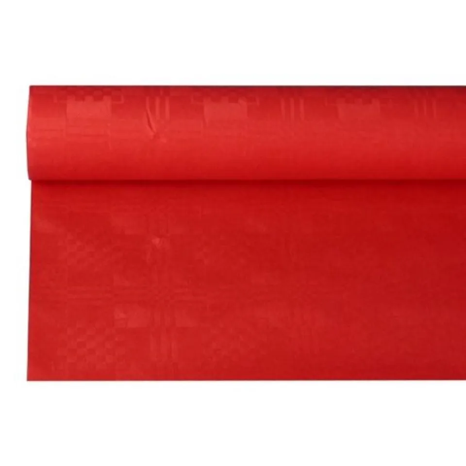 das-kost-mland-damast-tischdecke-papier-8x1-2m-rot image 1