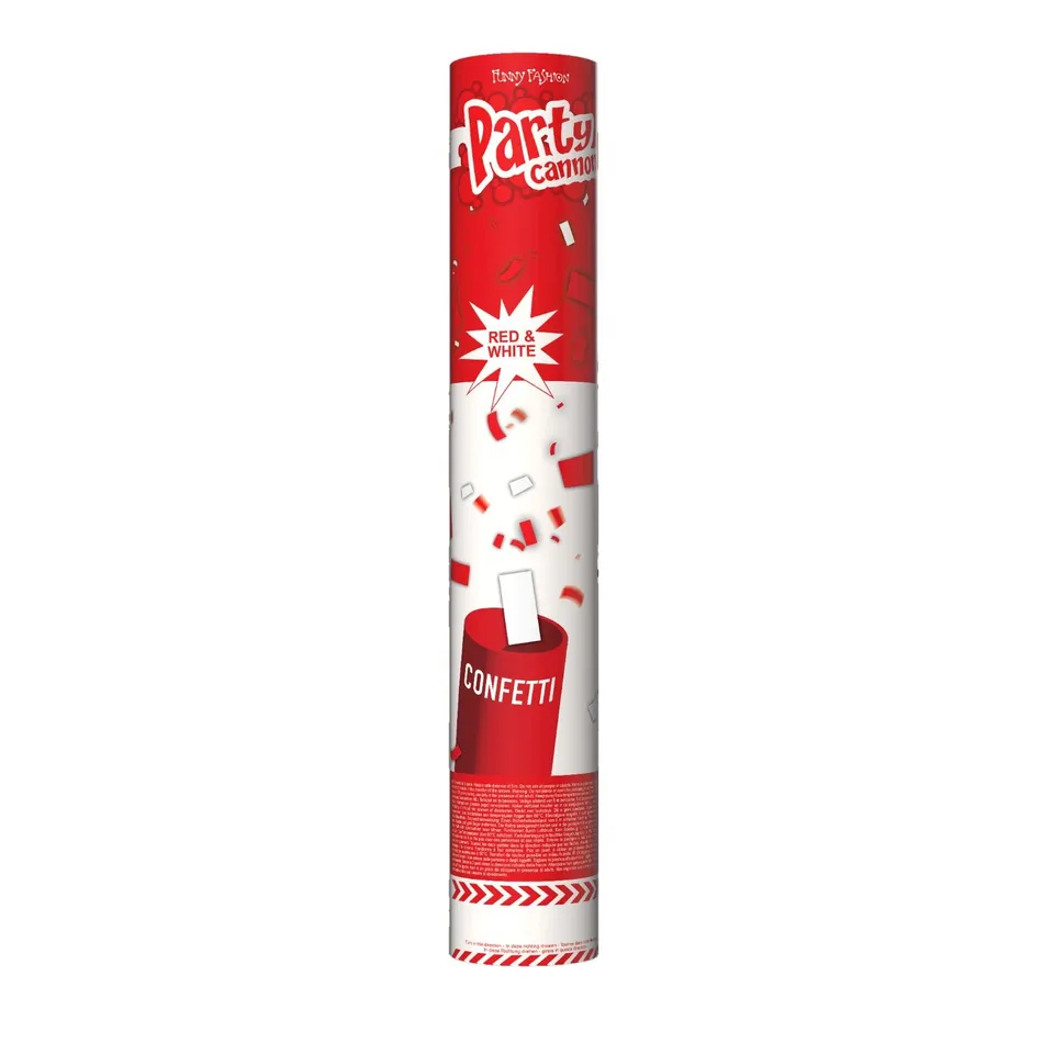 das-kost-mland-konfettishooter-60-cm-rot-wei-papier image 1
