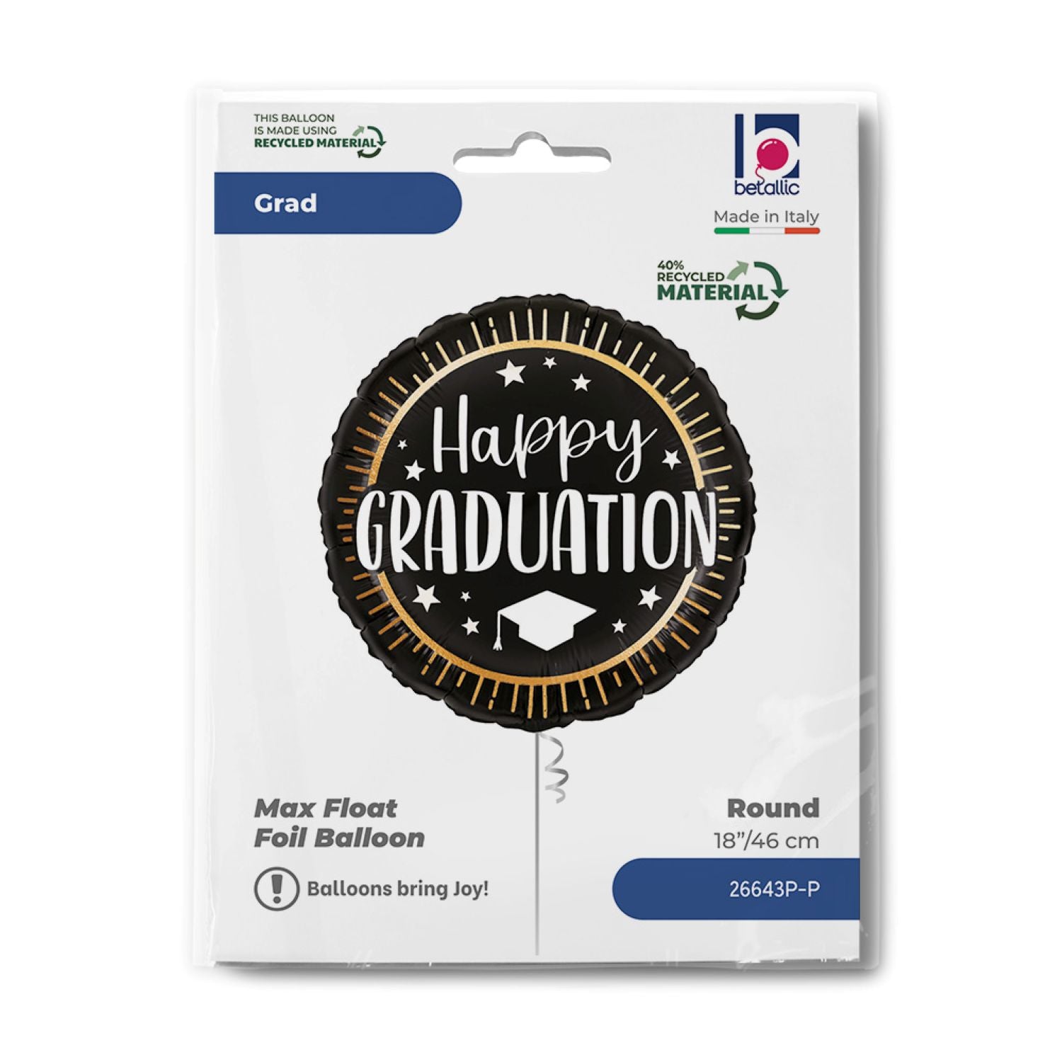 das-kost-mland-folienballon-happy-graduation-46cm-abschluss image 2