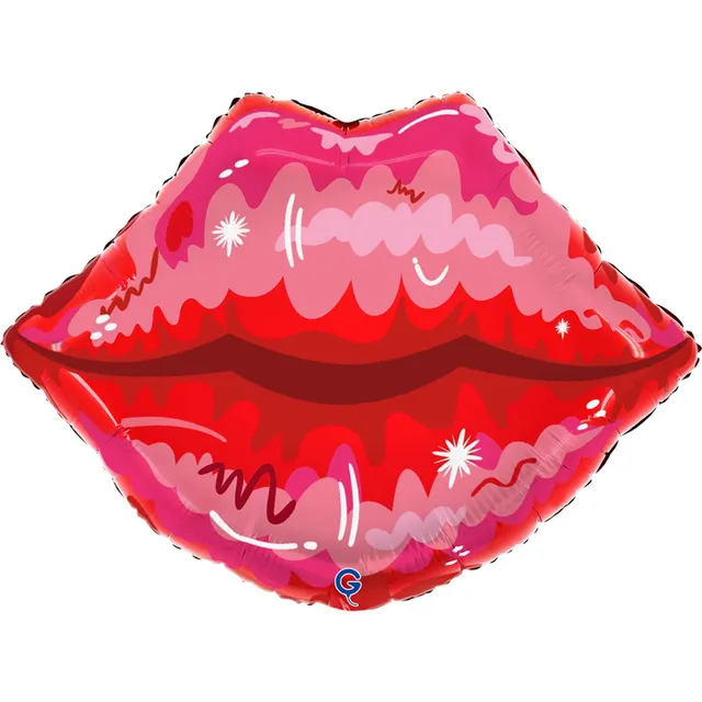 das-kost-mland-lippen-folienballon-56cm-rot-shape image 1
