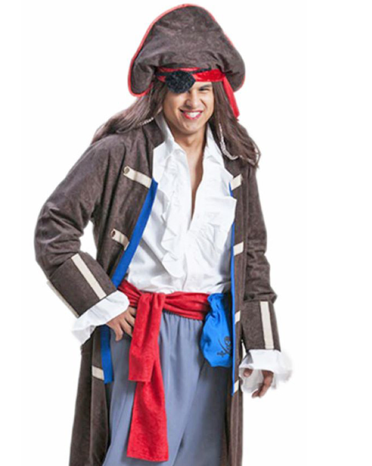 das-kost-mland-herren-jack-piraten-kost-m-braun-mit-hut-5-tlg image 2