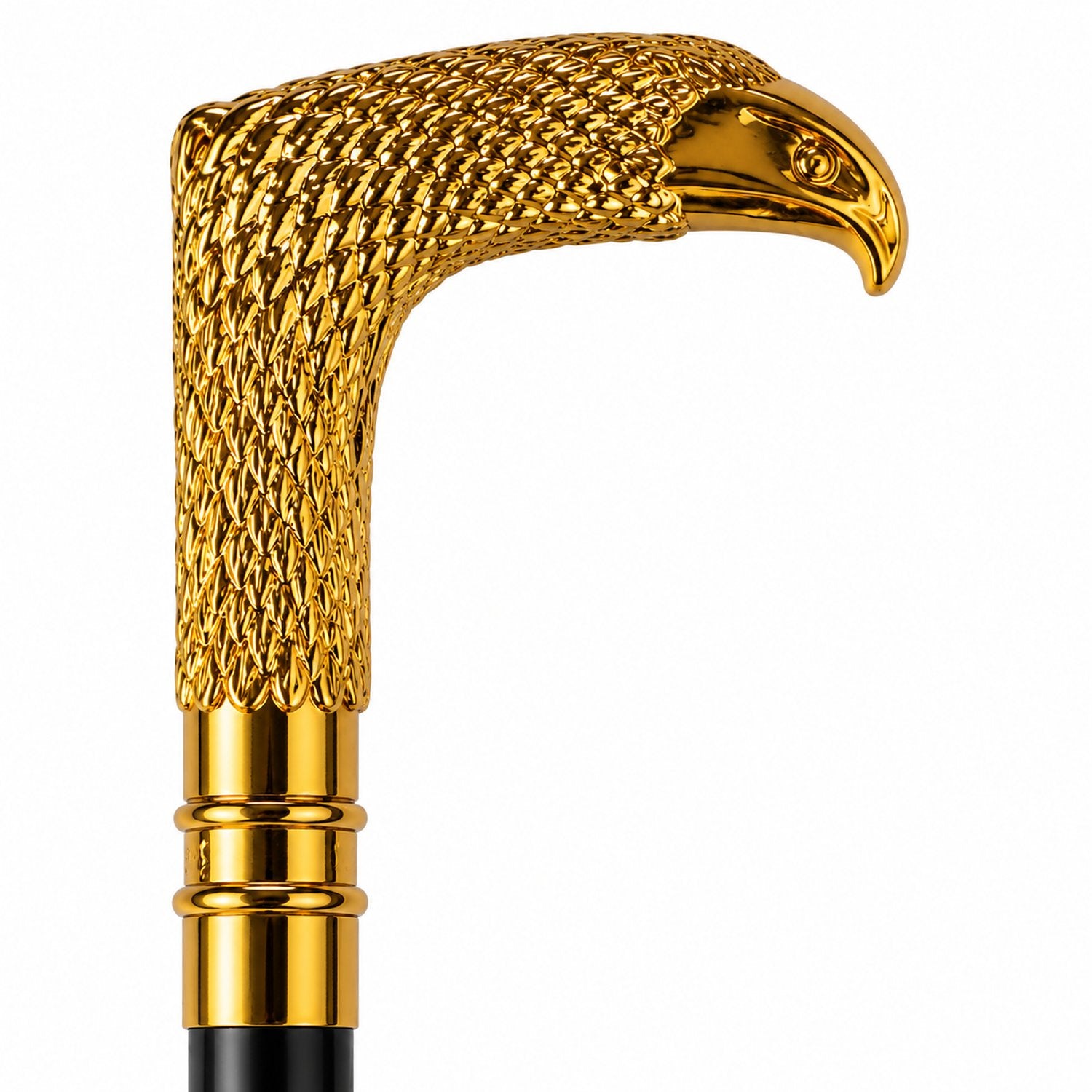 das-kost-mland-golden-horus-gehstock-adler-metall-schwarz-gold image 4