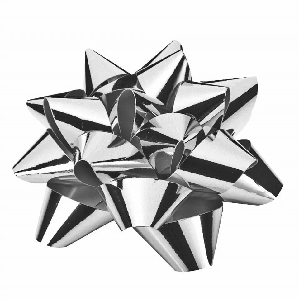 das-kost-mland-goldina-polyband-rosette-80mm-silber-metallic image 1