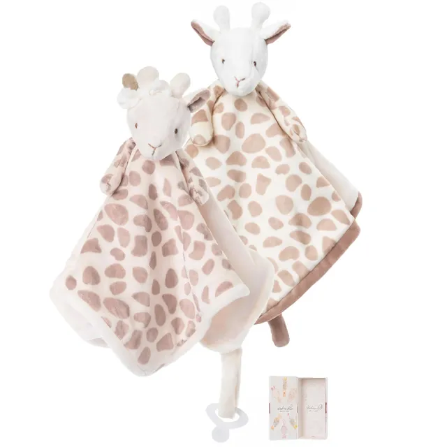das-kost-mland-dekorationen-schmusetuch-lucy-giraffe-30x30-geschenkbox image 1