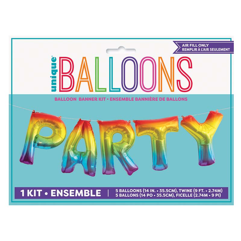 das-kost-mland-party-ballongirlande-folienballon-36cm-regenbogen image 1