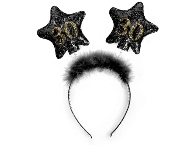 das-kost-mland-accessoires-haarreif-sterne-30-schwarz-gold-glitzer image 1