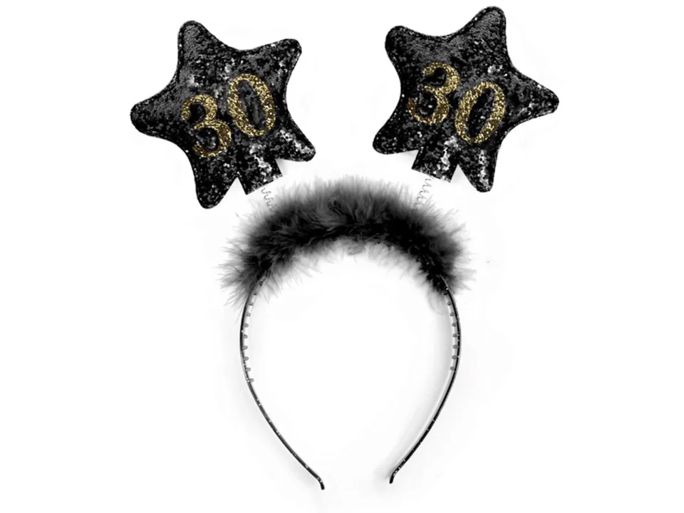 das-kost-mland-accessoires-haarreif-sterne-30-schwarz-gold-glitzer image 1