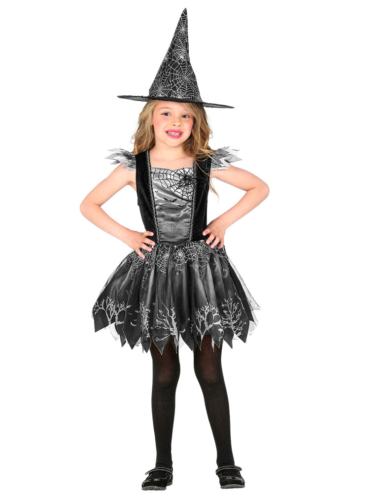 das-kost-mland-glitzer-hexe-kinderkost-m-2-tlg-schwarz-silber image 3