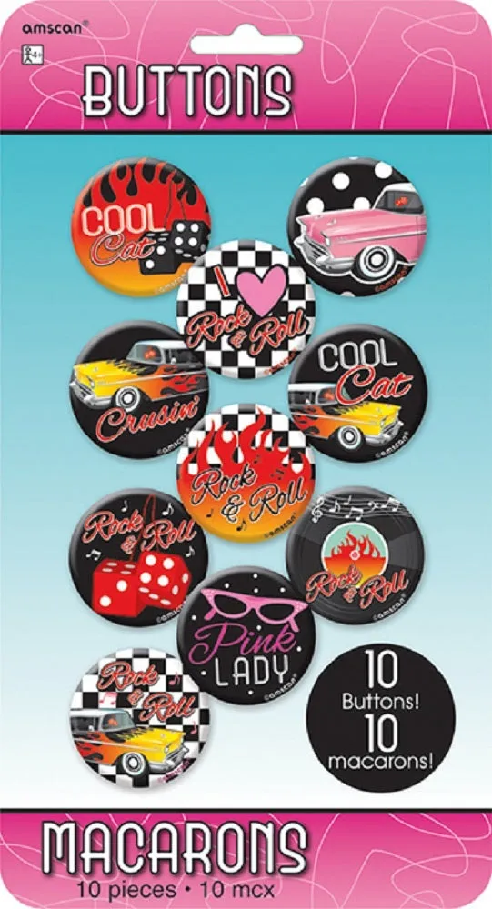 das-kost-mland-classic-50s-party-buttons-anstecker-10er-retro image 1