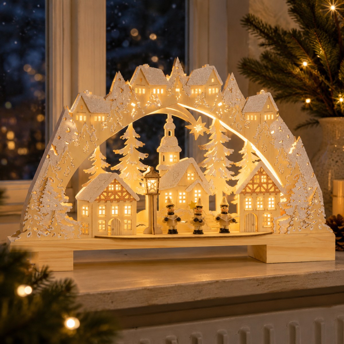 riffelmacher-schwibbogen-kurrendes-nger-dorf-led-45x27-cm image 5