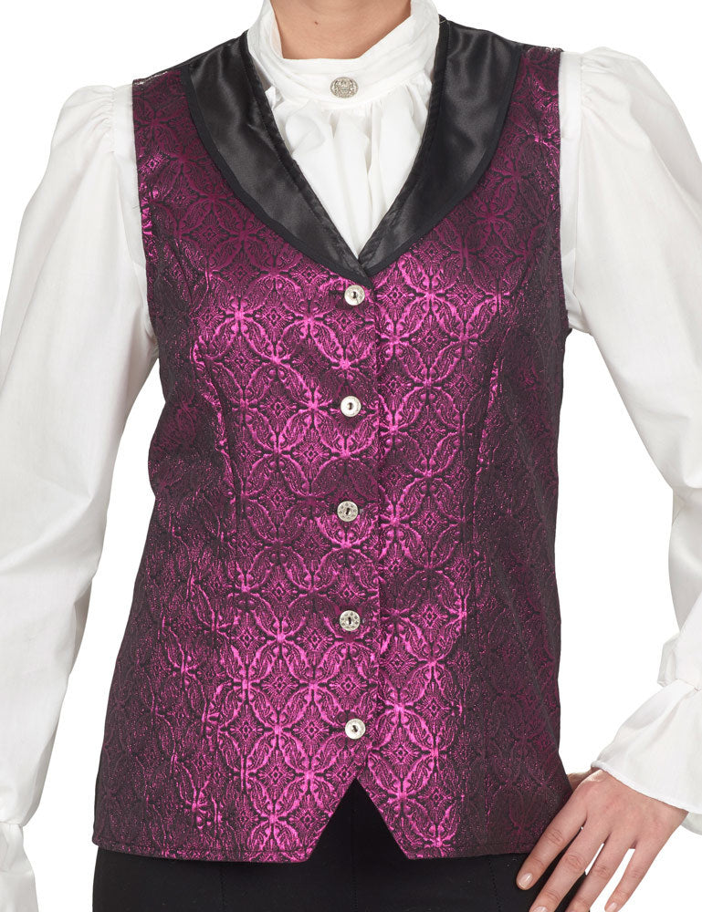 das-kost-mland-accessoires-brokat-weste-barock-damen-pink-gr-40-42 image 3