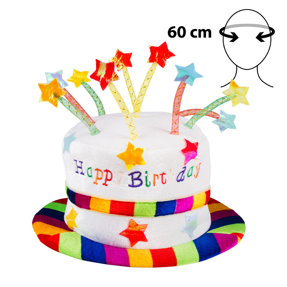 hut-rainbow-cake-happy-birthday-torten-hut-mehrfarbig image 3