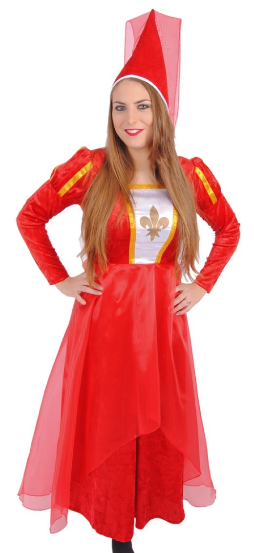 das-kost-mland-bella-burgfr-ulein-kost-m-damen-rot-samt image 1