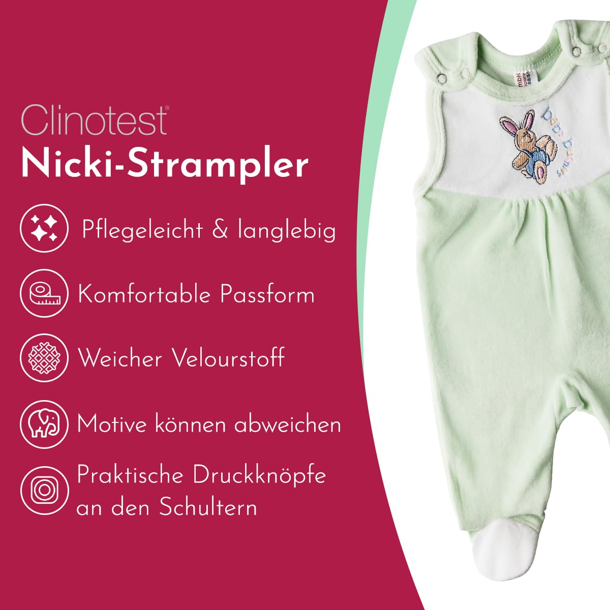clinotest-nachwuchs-nicki-strampler-50-56-mint-baumwolle image 2
