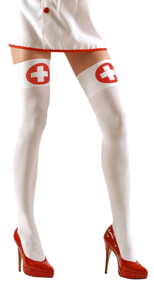 das-kost-mland-krankenschwester-str-mpfe-halterlos-wei-kreuz image 1
