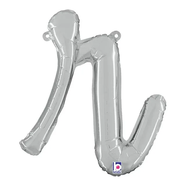 das-kost-mland-folienballon-buchstabe-r-skript-silber-36-cm-luft image 1
