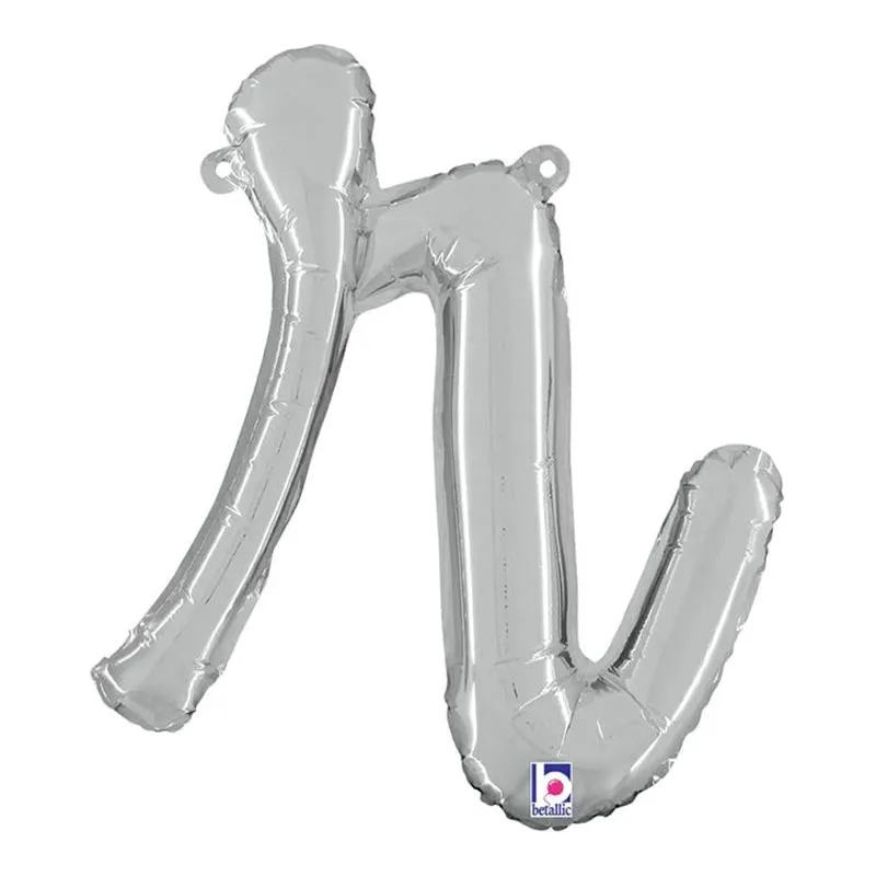 das-kost-mland-folienballon-buchstabe-r-skript-silber-36-cm-luft image 1