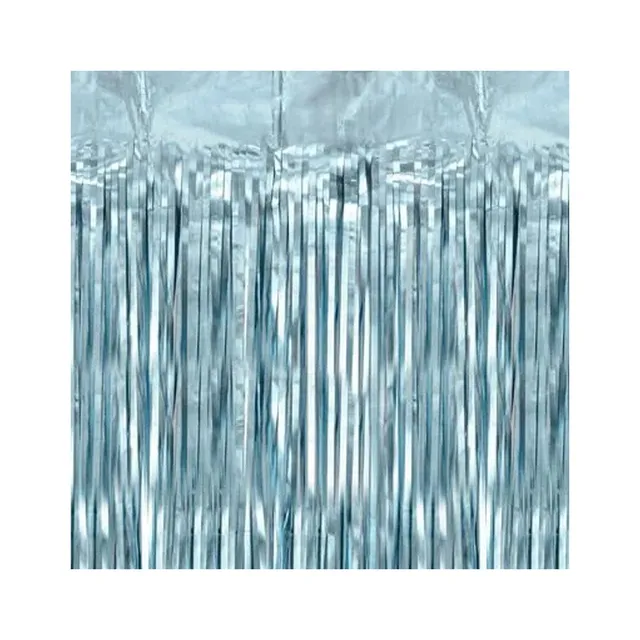 das-kost-mland-dekorationen-t-rvorhang-lametta-100x200cm-blau image 1