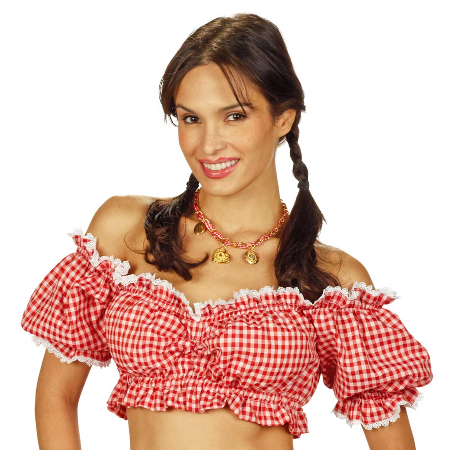 das-kost-mland-fanny-trachtenbluse-rot-wei-dirndlbluse image 1