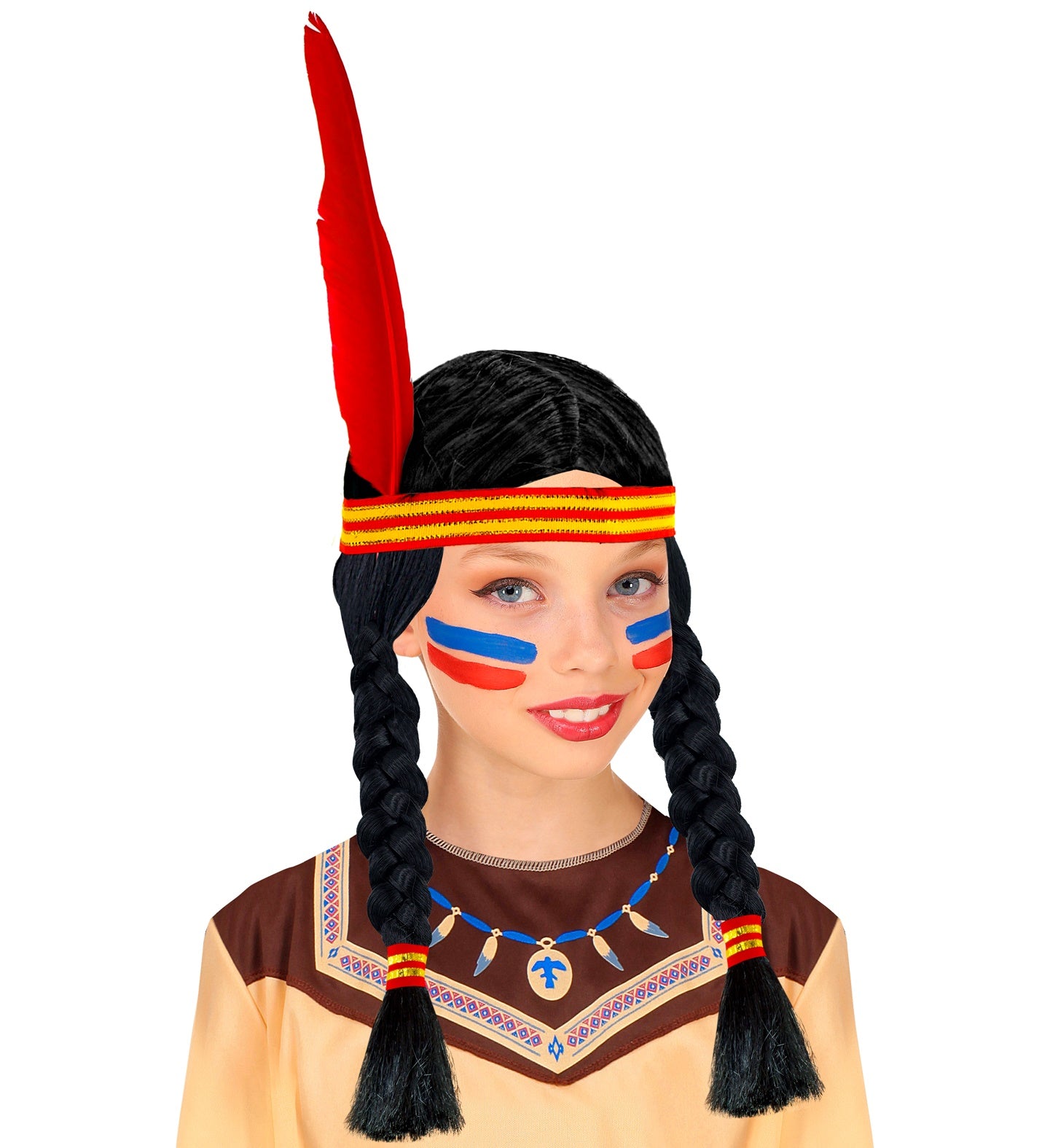 das-kost-mland-indianerin-per-cke-schwarz-m-dchen-z-pfe image 1