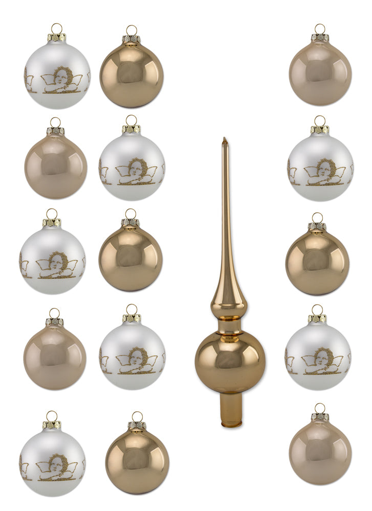 th-ringer-glasdesign-weihnachtskugel-set-diamonds-16-tlg-gold image 1
