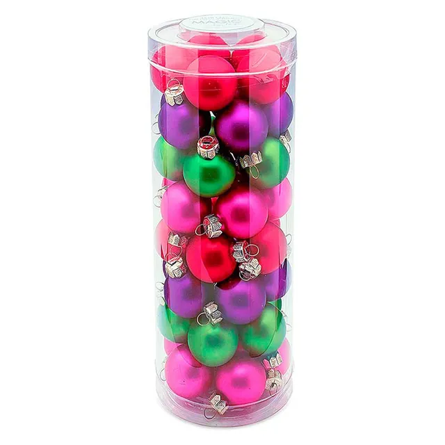 das-kost-mland-happy-xmas-weihnachtskugeln-glas-40-st-ck-bunt-3-cm image 1