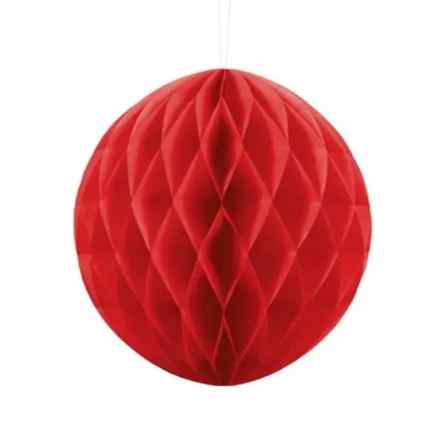 das-kost-mland-dekorationen-wabenball-rot-20cm-papier image 1