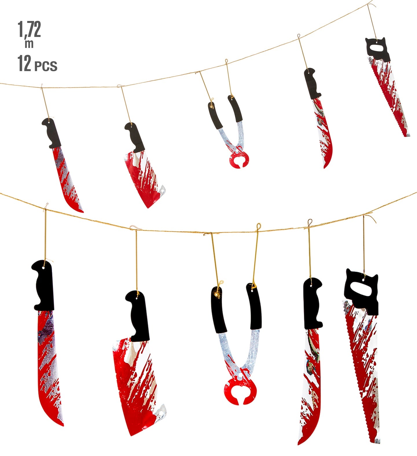 das-kost-mland-halloween-girlande-blut-waffen-172-cm image 2