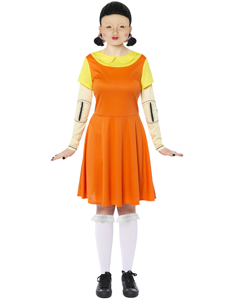 das-kost-mland-squid-game-puppe-kost-m-damen-mit-maske-gr-m image 1