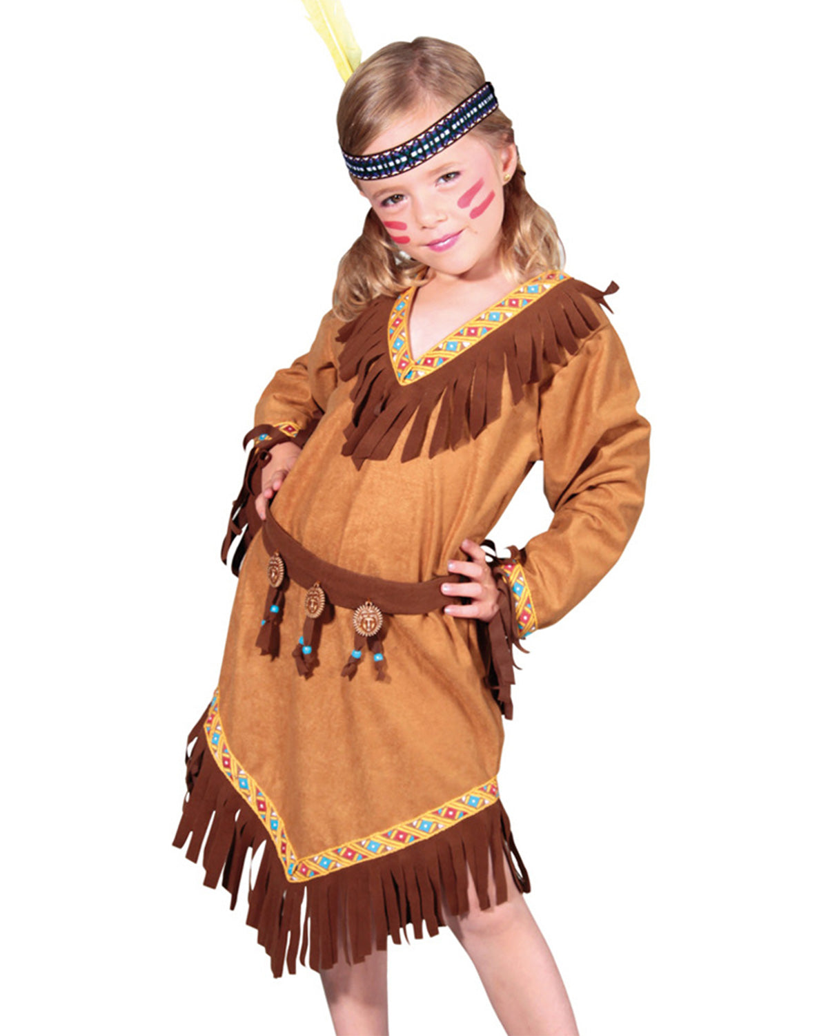 das-kost-mland-namida-indianerin-kost-m-m-dchen-braun-fransen image 1