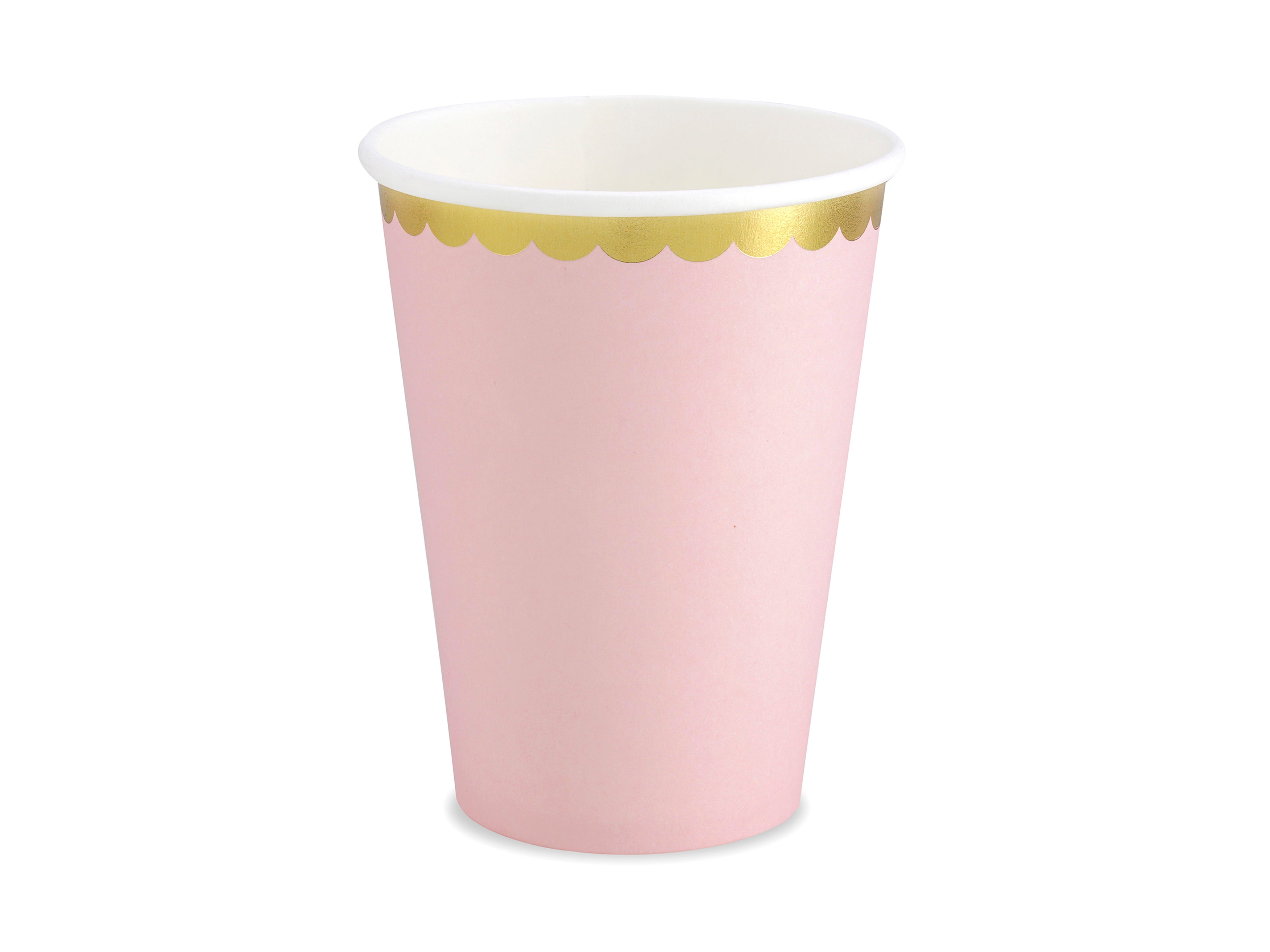 das-kost-mland-pappbecher-goldrand-220ml-rosa-6-st-ck image 1