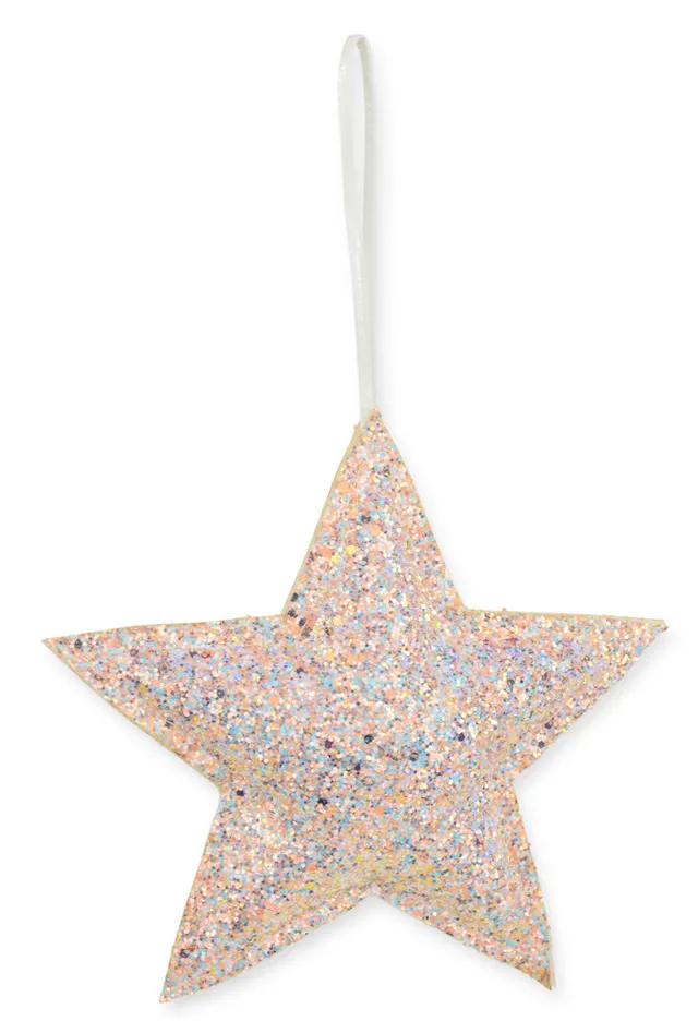 riffelmacher-christbaumschmuck-stern-16cm-anh-nger-utopiaglitter-rosa image 1