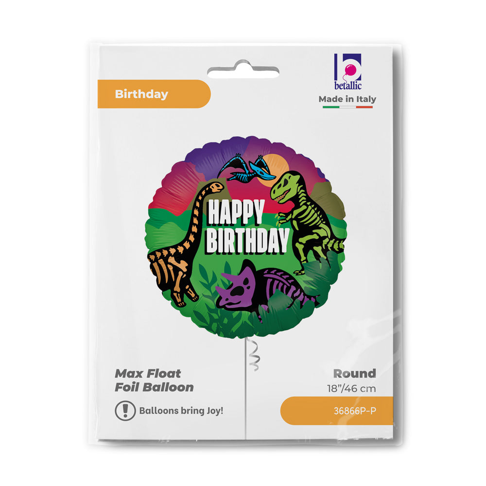 das-kost-mland-folienballon-happy-birthday-dinos-46-cm image 2