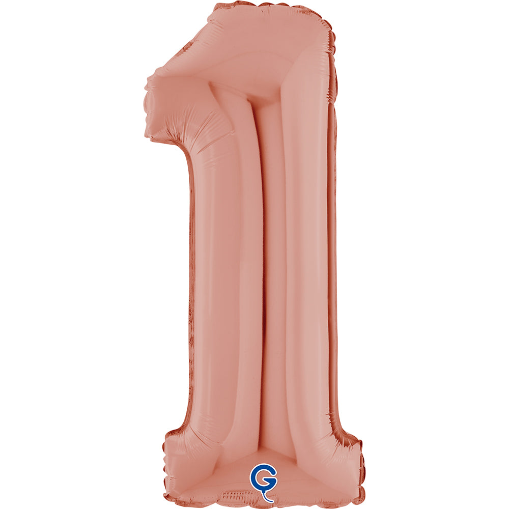das-kost-mland-dekorationen-zahlenballon-1-rosegold-66cm image 2