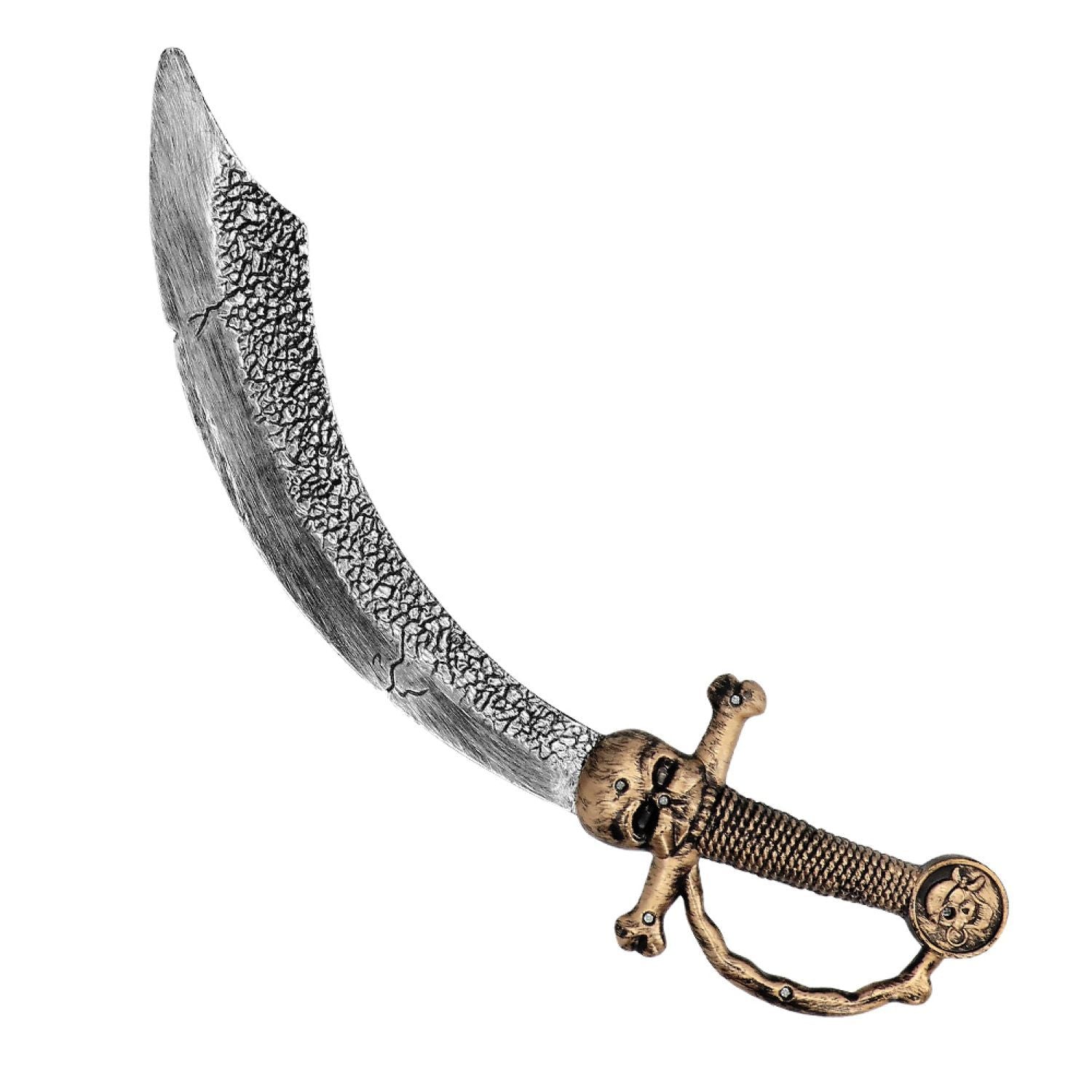 das-kost-mland-skully-piratenschwert-36-cm-totenkopf-gold-silber image 2