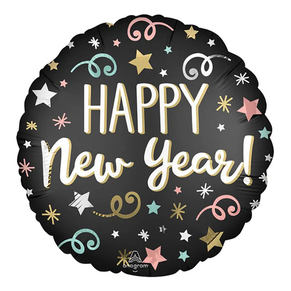 das-kost-mland-happy-new-year-folienballon-45cm-konfetti image 1