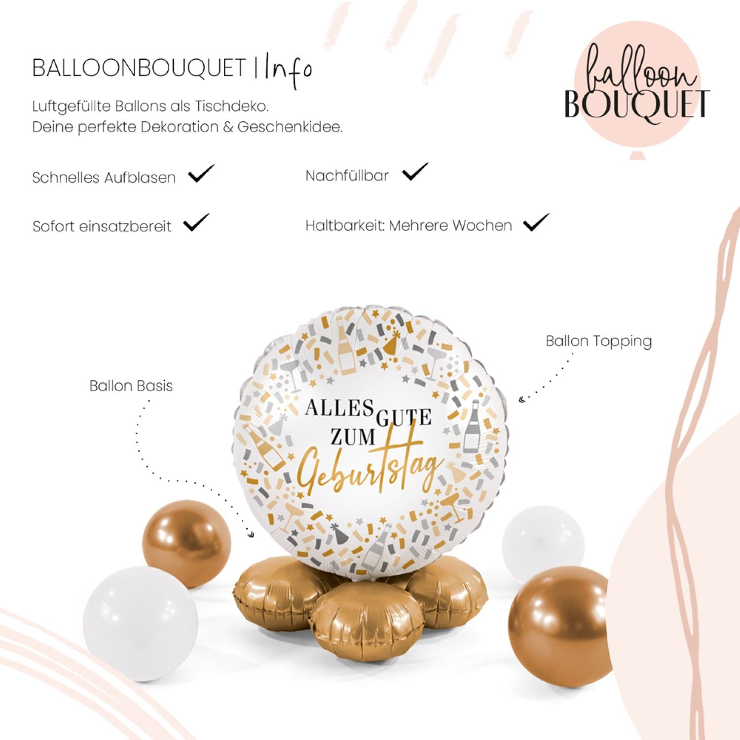 das-kost-mland-dekorationen-folienballon-bouquet-hello-happy-birthday image 2