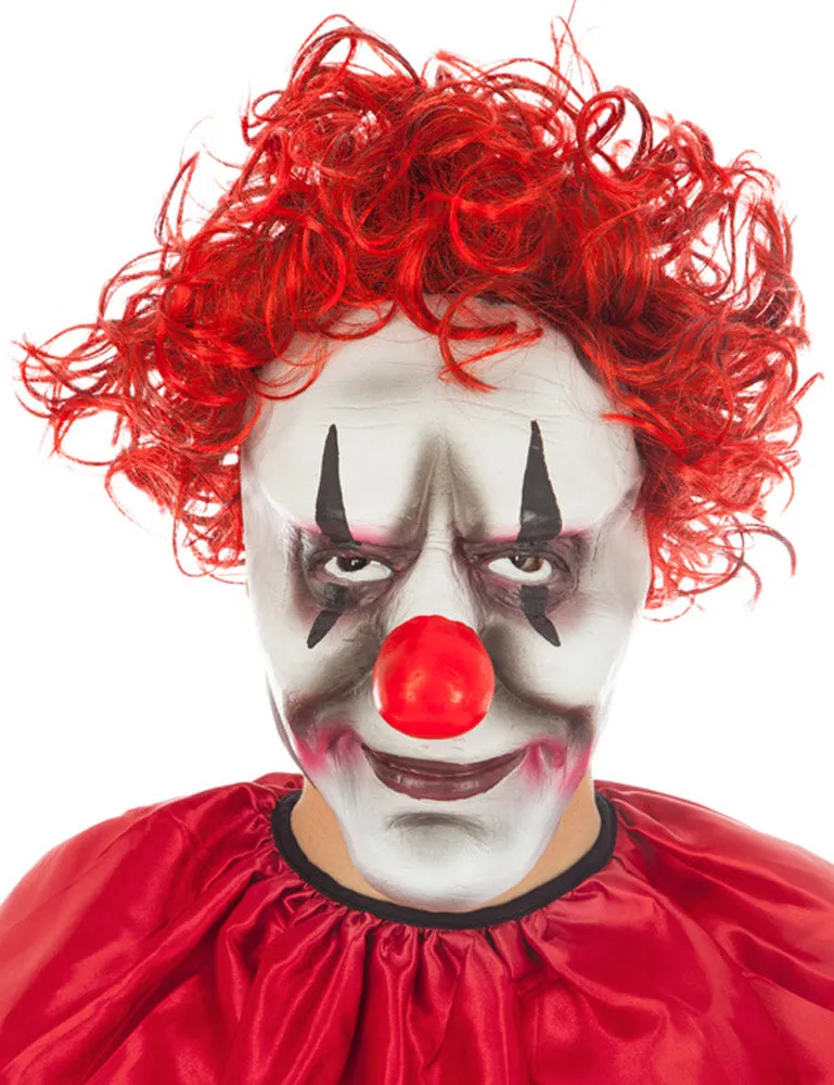 das-kost-mland-gruselclown-mit-roten-haaren-latexmaske image 1
