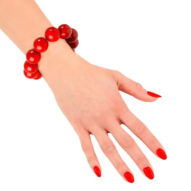 das-kost-mland-armband-70er-jahre-rot-kost-m-schmuck image 1