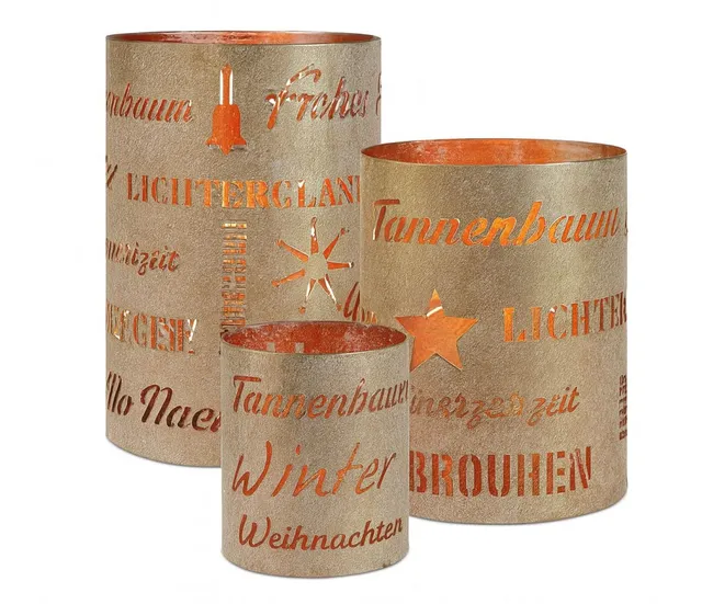 das-kost-mland-laternen-set-3-tlg-bronze-grau-20x35cm-19172 image 1